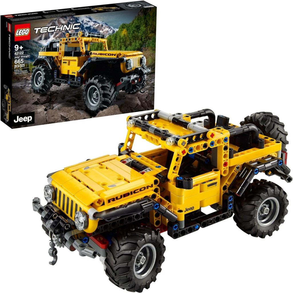 LEGO Technic Jeep Wrangler 4x4 Toy Car 42122 Model Building Kit - All Terrain Off Roader SUV Set, Authentic and Functional Design, STEM Birthday Gift Idea for Kids, Boys, and Girls Ages 9