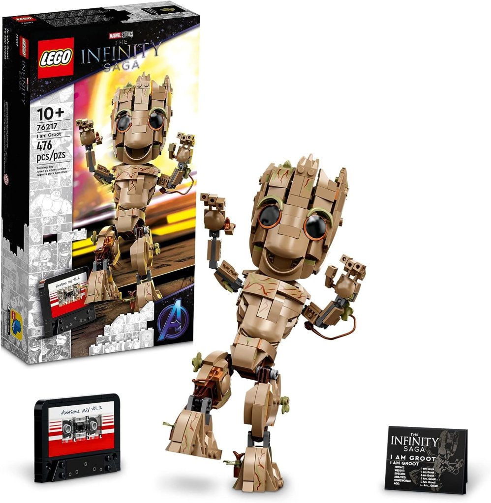 Lego Marvel I am Groot 76217 Building Toy Set - Action Figure from The Guardians of The Galaxy Movies, Baby Groot Model for Play and Display, Great for Kids, Boys, Girls, and Avengers Fans Ages 10