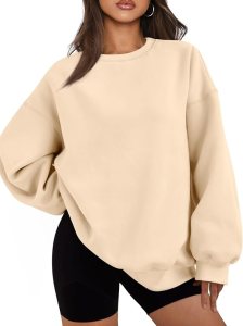 EFAN Womens Oversized Sweatshirts Hoodies Fleece Crew Neck Pullover Sweaters Casual Comfy Fall Fashion Outfits Clothes 2024