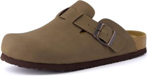 CUSHIONAIRE Women's Hana Cork Footbed Clog with +Comfort, Wide Widths Available