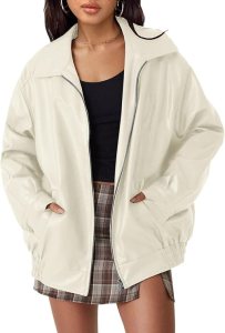 AUTOMET Womens Oversized Leather Jackets Faux Suede Fall Fashion Motorcycle Coats Winter Outfits Clothes 2024