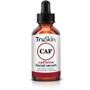 TruSkin Caffeine Face & Eye Serum - Energizing 5% Caffeine Serum with EGCG - Dark Circles Under Eye Treatment with Niacinamide Matcha and Ginseng - Reduce Eye Puffiness in 60 Days, 1 Fl Oz