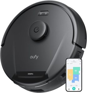 eufy L60 Robot Vacuum, Ultra Strong 5,000 Pa Suction, iPath Laser Navigation, for Deep Floor Cleaning, Ideal for Hair, Hard Floors