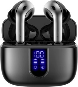 TOZO T6 (Ergonomic Edition) Wireless Earbuds Bluetooth 5.3 Headphones, Ergonomic Design in-Ear Headset, 50Hrs Playtime with Wireless Charging Case, APP EQ Customisable, IPX8 Waterproof, 2024 Version