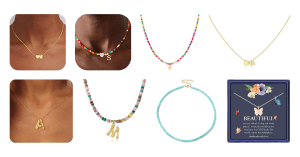 Adorable Beaded Initial Necklaces on Amazon for Under $3–$4