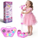 Kids Karaoke Machine with 2 Mics and Adjustable Stand – 50% Off ($18.49)