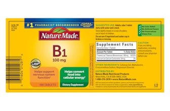 Nature Made Vitamin B1 100mg, Thiamine B1 Supplement for Energy Metabolism Suppo