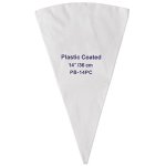 Winco Pastry Bag Cotton with Plastic Coating, 14-Inch, Medium, White
