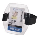 Ergodyne Squids 3386 Vinyl Arm Band ID/Badge Holder, Black