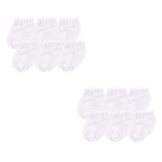 Luvable Friends Unisex Baby Newborn and Baby Socks Set White 12-Piece