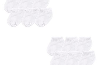 Luvable Friends Unisex Baby Newborn and Baby Socks Set White 12-Piece