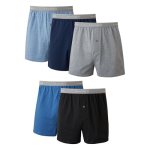 Hanes mens Exposed Waistband Knit – Multiple Packs Available boxer shorts