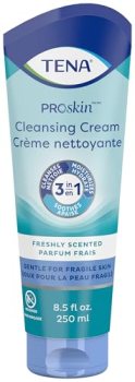 TENA ProSkin Cleansing Cream Cream Rinse-Free Body Wash Tube Mild Scent 8.5 oz.