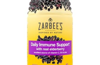 Zarbee’s Elderberry Gummies Daily Immune Support Supplement with Vitamins A C D