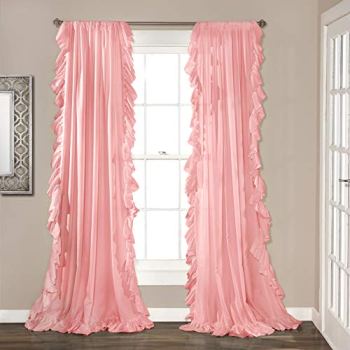 Lush Decor Reyna Ruffle Window Curtain Panel Set