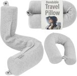 Dot&Dot Twist Memory Foam Travel Pillow for Airplanes