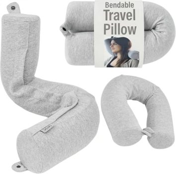 Dot&Dot Twist Memory Foam Travel Pillow for Airplanes