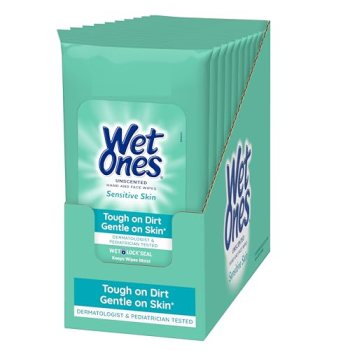 Wet Ones Hand Wipes, 20 Wipes (Pack of 10)