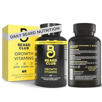 The Beard Club – Biotin Beard Growth Vitamins – Support A Thicker Fuller Beard
