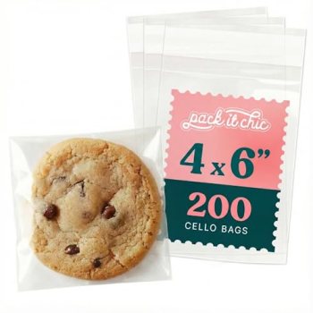 4″ X 6″ Clear Cookie Bags With Seal (200 Pack)