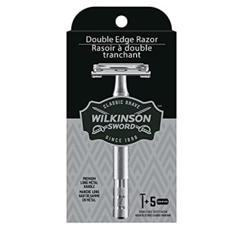 Wilkinson Sword Double Edge Razor for Men With 5 Double Edge Razor Blades Refill