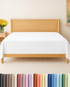 Twin Size Flat Sheet – Hotel Quality Top Flat Bed Sheet Only – Ultra-Soft