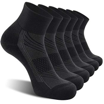 CS CELERSPORT 6 Pack Men’s Ankle Socks with Cushion