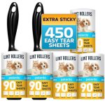 Lint Rollers for Pet Hair, White