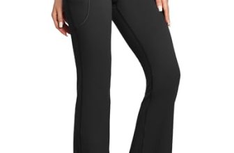 Heathyoga 30″/32″ Yoga Pants Women with Pockets Wide Leg Yoga Pants for Woman Fl