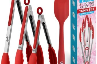 Kaluns Kitchen Tongs for Cooking Grilling Set of 4