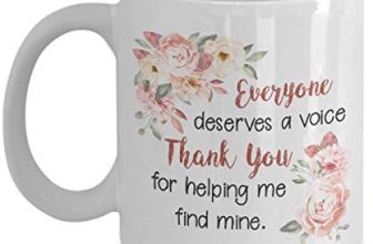 Speech Therapist Mug, Everyone Deserves A Voice Thank Your For Helping Me Find M