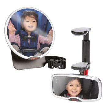 Diono Baby Car Mirror 2 Pack, Includes Safety Car Seat Mirror for Rear Facing In