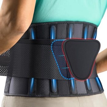 FEATOL Back Brace Support Belt-Lumbar Support Back Brace for Back Pain