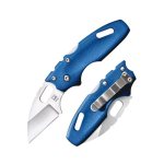 Cold Steel Mini Tuff Lite 2″ 4034SS Sheepsfoot Razor-Sharp Blade 3″ Griv-Ex Blue