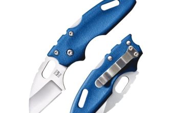 Cold Steel Mini Tuff Lite 2″ 4034SS Sheepsfoot Razor-Sharp Blade 3″ Griv-Ex Blue