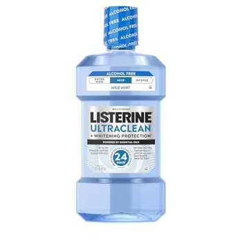 Listerine Ultraclean Alcohol-Free Mild Mouthwash + Whitening Protection*