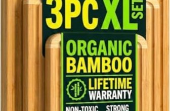 Greener Chef Luxury XL Bamboo Cutting Board Set of 3 with Vertical Grain Strengt