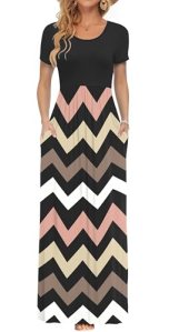 AUSELILY Plus Size Floral Maxi Dress for Women Summer Casual Short Sleeve Crewne