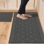 COSY HOMEER 48×20 Inch/30X20 Inch Kitchen Rug Mats Made of 100% Polypropylene 2