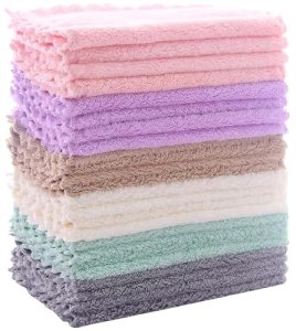 24 Pack Kitchen Dishcloths – Does Not Shed Fluff – Reusable Dish Towels