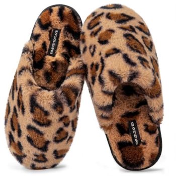 Snug Leaves Women’s Fuzzy Scuff Slippers Soft Comfy Memory Foam Non-slip Indoor