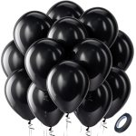 Bezente Black Balloons Latex Party Balloons
