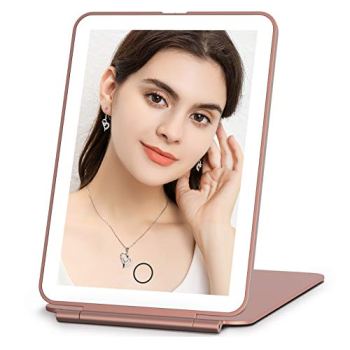 FUNTOUCH Rechargeable Travel Makeup Mirror with 72 Led Lights