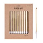 PHD CAKE Champagne Gold Long Thin Metallic Birthday Candles