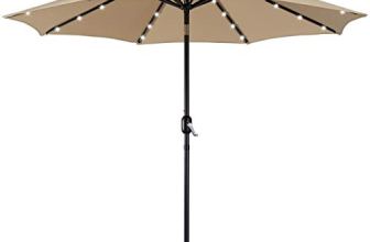 Yaheetech 9FT Solar Powered Patio Umbrella