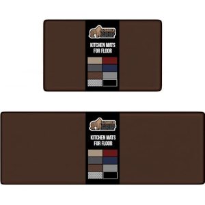 GORILLA GRIP 2 Pack Comfortable Cushioned Kitchen Mats for Floor