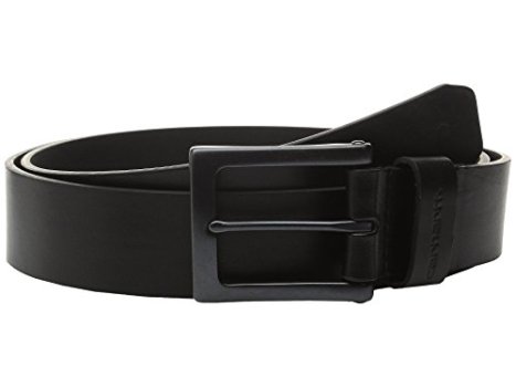 Carhartt, Men’s, Burnished Leather Box Buckle Belt, Black With Black Finish, 46