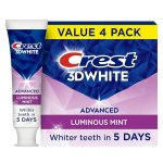 Crest 3D White Advanced Luminous Mint Teeth Whitening Toothpaste