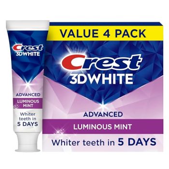 Crest 3D White Advanced Luminous Mint Teeth Whitening Toothpaste