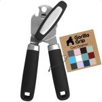GORILLA GRIP Heavy Duty Stainless Steel Smooth Edge Manual Can Opener and Bottle